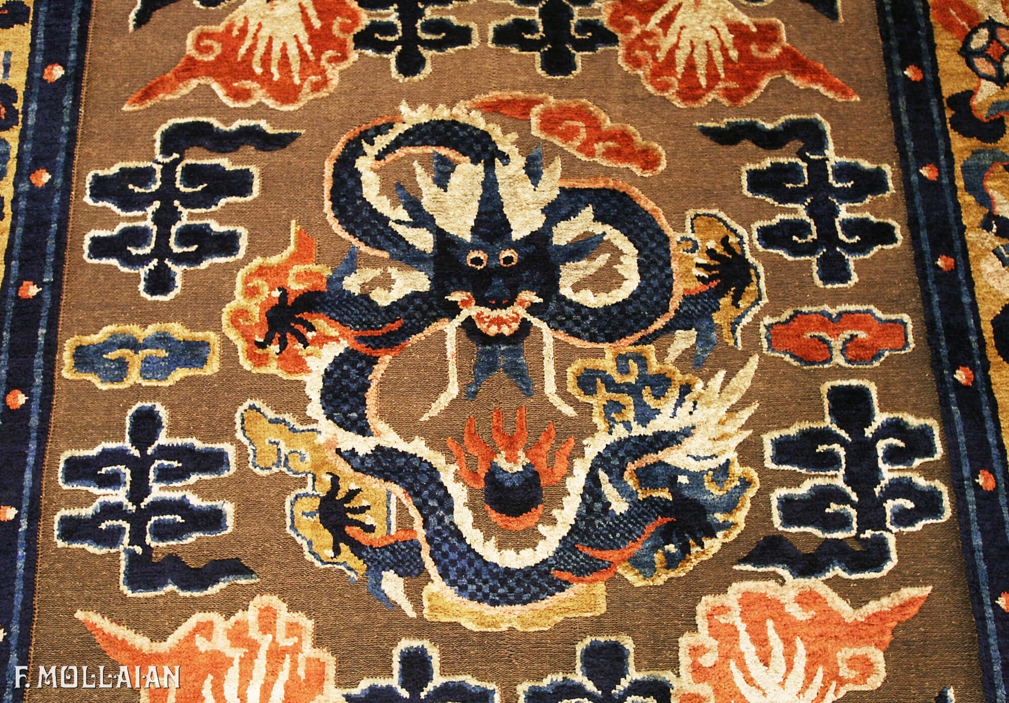 Tapis Chinois Antique Ningxia Métal-Thread Souf n°:95912367